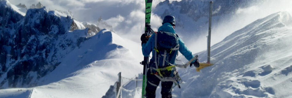 départ de la vallée blanche à ski